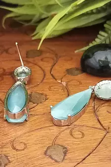 Green earrings