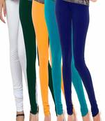 Multicolor plain cotton leggings