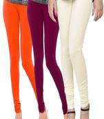 Multicolor plain cotton leggings