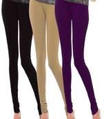 Multicolor plain cotton leggings