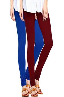Multicolor plain cotton leggings