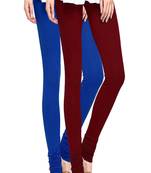 Multicolor plain cotton leggings