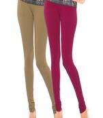 Multicolor plain cotton leggings