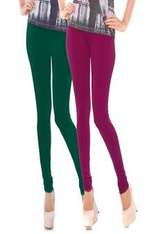 Multicolor plain cotton leggings