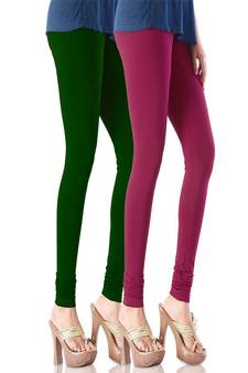 Multicolor plain cotton leggings