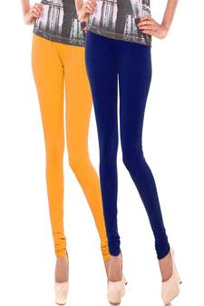 Multicolor plain cotton leggings