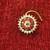 Red Shimmering gold floral diamond nosering or nosepin