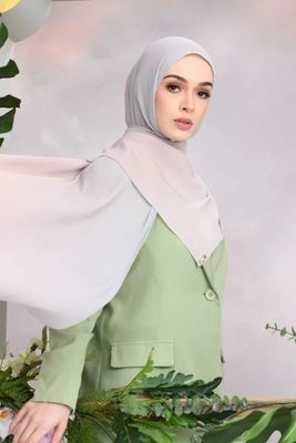 JSDC Islamic Wear Crush Chiffon Ombre Printed Women Hijab Dupatta (78 * 28) 2