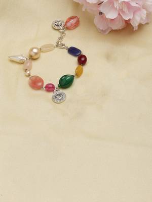 Green pearls, natural stones, faux emerald bracelets 2