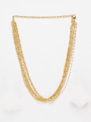 Gold pearls, natural stones necklaces 3