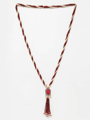 Red kundan, american diamonds, pearls, natural stones, faux ruby necklaces 3