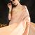 Cream woven raw silk saree with blouse
