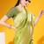 Green woven south silk saree with blouse