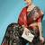 Wine hand woven raw silk saree with blouse