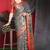 Black woven raw silk saree with blouse