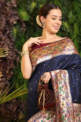 Chiku hand woven raw silk saree with blouse 2