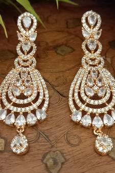 White earrings