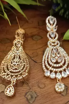 White earrings