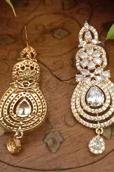 White earrings