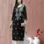 Hand Embroidered Black Cotton Lucknow Chikankari Women Kurta