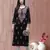 Hand Embroidered Black Cotton Lucknow Chikankari Women Kurta