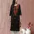 Hand Embroidered Black Cotton Lucknow Chikankari Women Trending Kurta