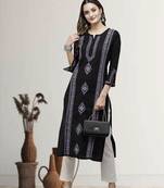 Hand Embroidered Black & Mauve Cotton Lucknowi Chikan Women Kurta