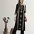 Hand Embroidered Black & Beige Cotton Lucknowi Chikan Women Kurta