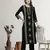Hand Embroidered Black & Green Cotton Lucknowi Chikan Women Kurta