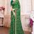 Green Brasso Printed Saree With Blouse