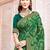 Green Brasso Printed Saree With Blouse