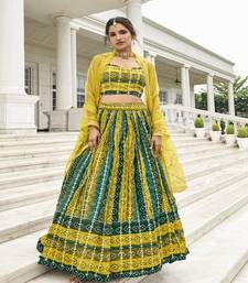 COLOR DESIGNER FANCY PARTY WEAR GEORGETTE LEHENGA CHOLI WITH sequin WORK 