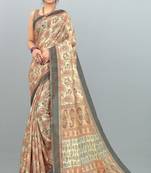 Gorgeous Multi colour printed saree with blouse