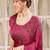 Dark Rose Satin Printed Saree With Blouse
