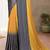 Orange Satin Printed Saree With Blouse
