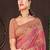 Red Cotton Printed Saree With Blouse