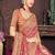 Red Cotton Printed Saree With Blouse