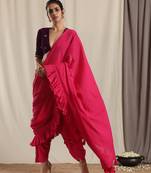 Wine Velvet Embroidered Blouse