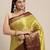 Light lemon woven cotton silk saree with blouse