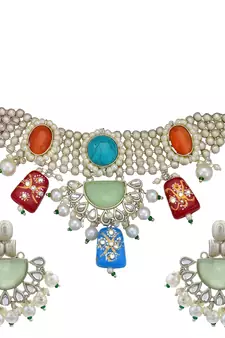 Multicolor Silver Plated Necklaces