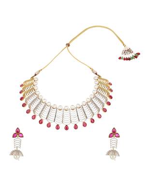 Pink agate necklace-sets 1