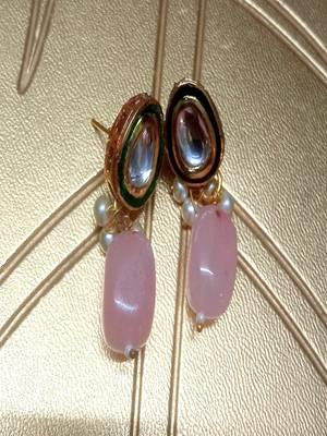Pink agate necklace-sets 2