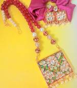 Maroon agate necklace-sets