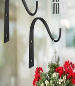 ecofynd 2 Pack Metal Wall Hook Hanging Plant Bracket Decorative Straight Plant Hanger for Pots, Bird Feeders, Planters