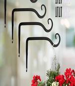 ecofynd 4 Pack Metal Wall Hook Hanging Plant Bracket Decorative Straight Plant Hanger for Pots, Bird Feeders, Planters