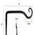 ecofynd 4 Pack Metal Wall Hook Hanging Plant Bracket Decorative Straight Plant Hanger for Pots, Bird Feeders, Planters