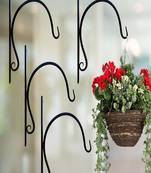 ecofynd 4 Pack Metal Wall Hook Hanging Plant Bracket Decorative Straight Plant Hanger for Pots, Bird Feeders, Planters