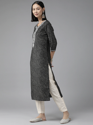 Black embroidered silk kurtas-and-kurtis 2