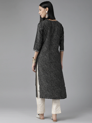Black embroidered silk kurtas-and-kurtis 3