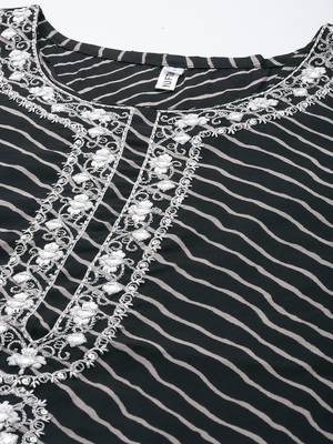 Black embroidered silk kurtas-and-kurtis 4
